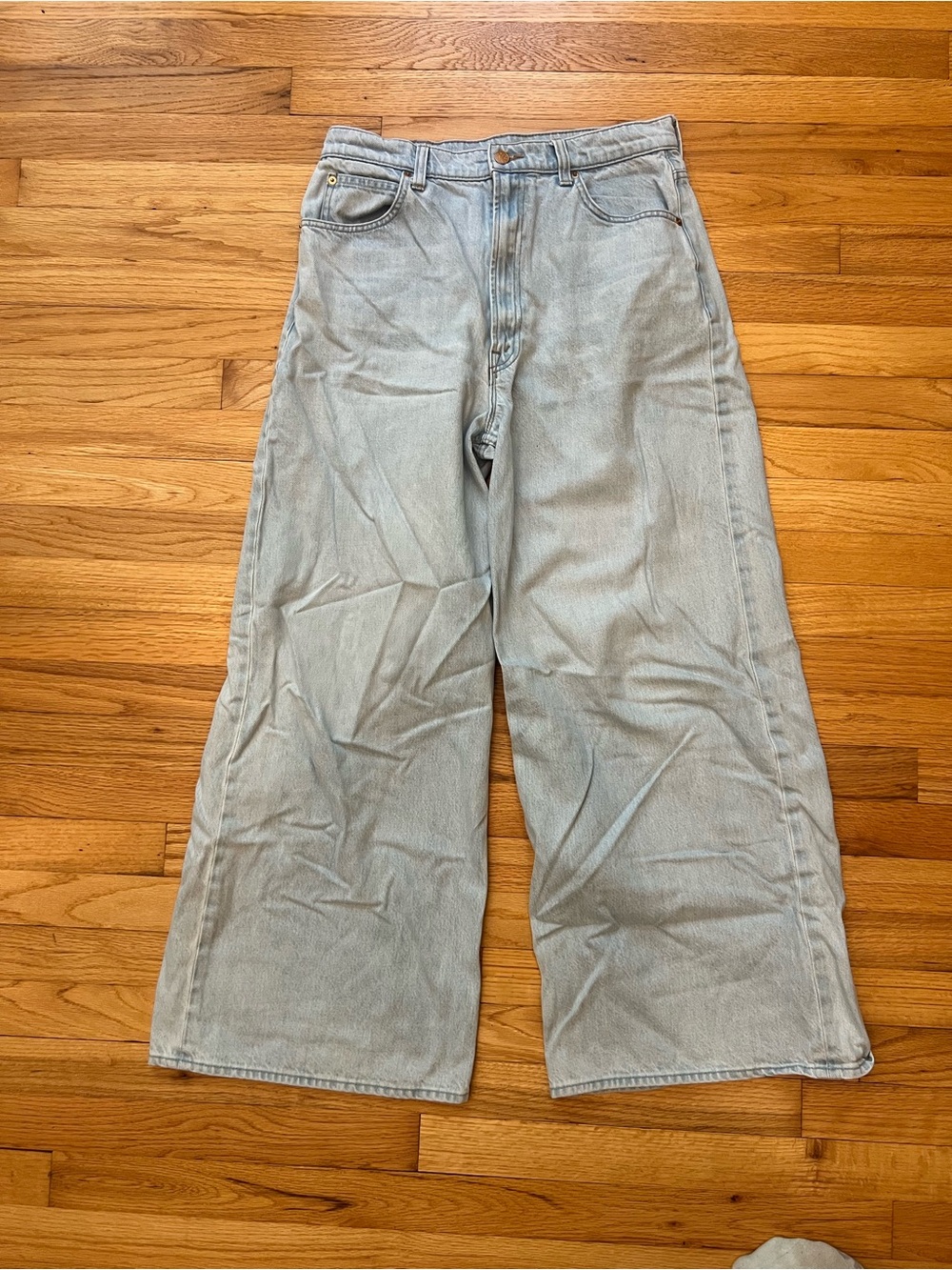 MOTHER SNACKS wide leg denim size 30
